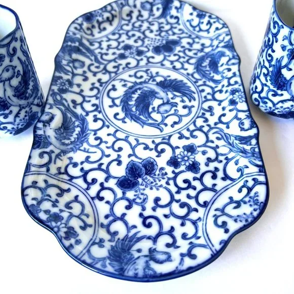 Japanese Tea Set - Phoenix Bird Porcelain - Picture 12 of 16